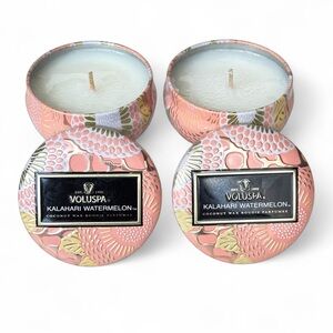 🌸$10 Voluspa Kalahari Watermelon Tiny Tin Candles (READ DESCRIPTION)